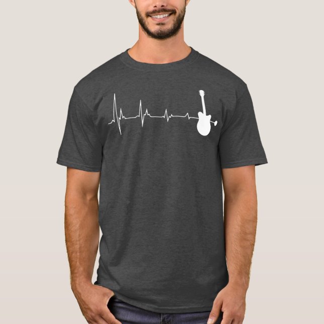 Camiseta Guitarra Eléctrica Heartbeat Vintage Guitarra (Anverso)