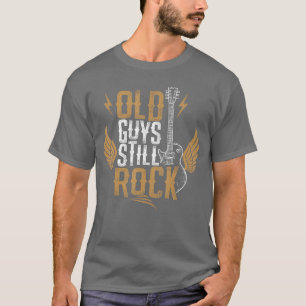 Camiseta Guitarra Eléctrica Hombres Mayores Ancianos Todaví