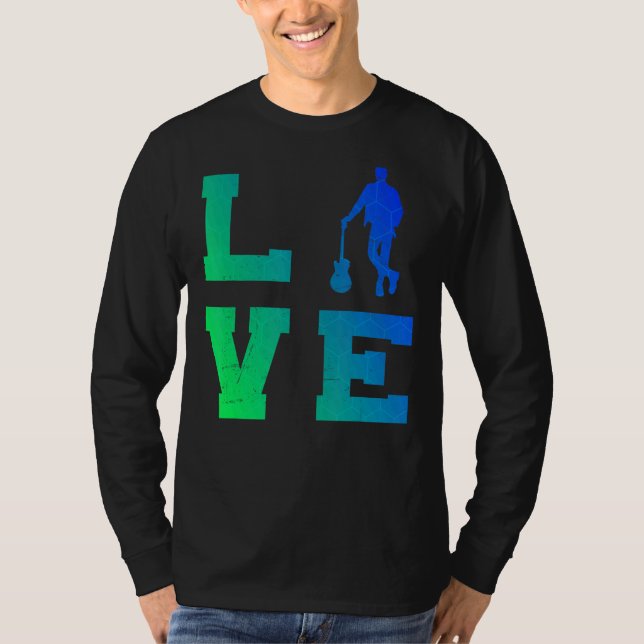 Camiseta Guitarra eléctrica masculina (Anverso)