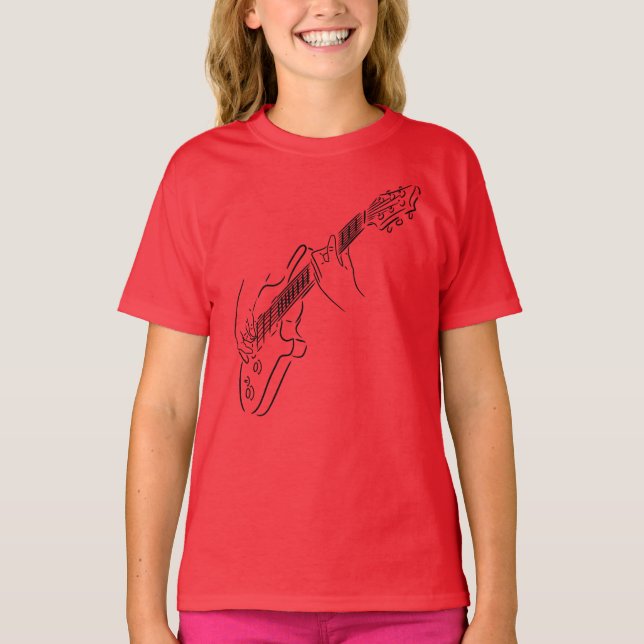 Camiseta Guitarra eléctrica. Para los amantes de la música. (Anverso)