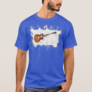 Camiseta Guitarra eléctrica rax guitarra acuarela pintada