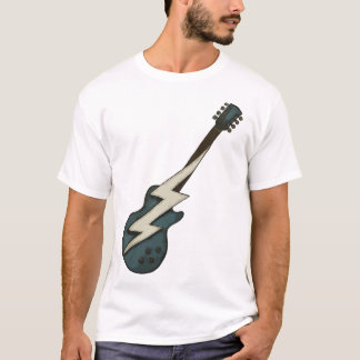 Camiseta Guitarra Eléctrica Retro Relámpago Rock Clásico