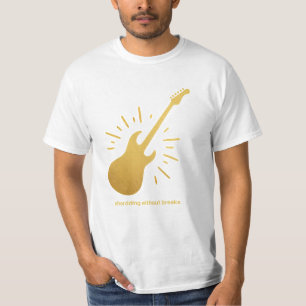 Camiseta Guitarra Eléctrica: Un Tee Minimalista De Una Líne
