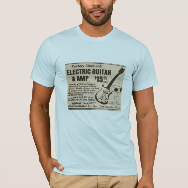 Camiseta Guitarra eléctrica y amperio (Anverso)