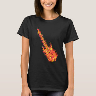 Camiseta Guitarra En Fuego Rockstar Equipo Musical Guitaris
