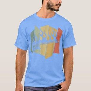 Camiseta Guitarra en llamas guitarrista Retro Musician y He