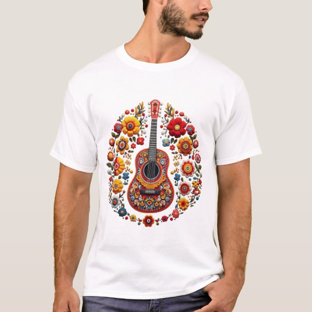 Camiseta Guitarra escandinava: Arte guitarista (Anverso)