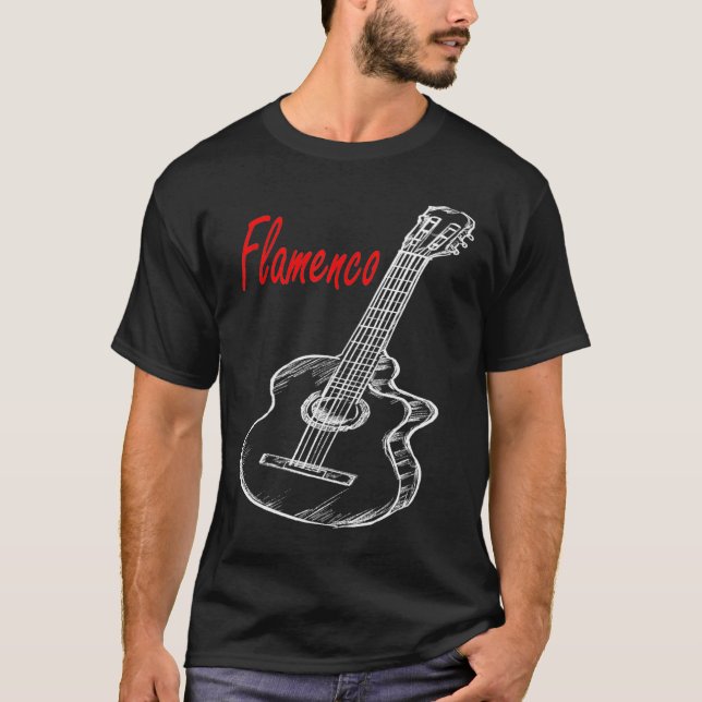 Camiseta Guitarra Española Flamenco (Anverso)