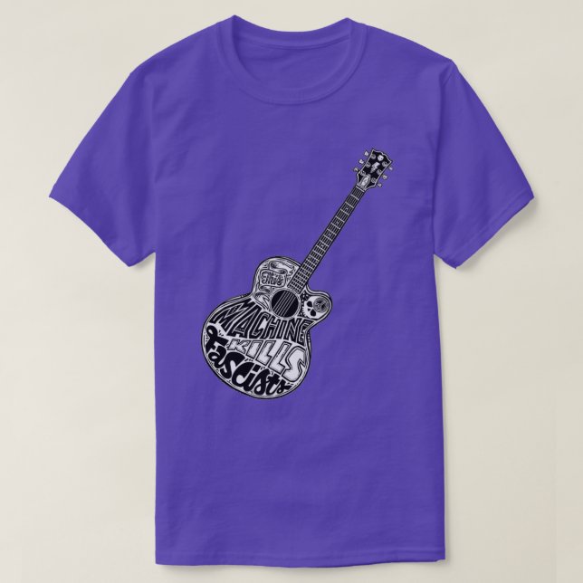 Camiseta Guitarra: Esta máquina mata a fascistas (Diseño del anverso)