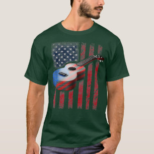 Camiseta Guitarra estadounidense acústica guitarra con band