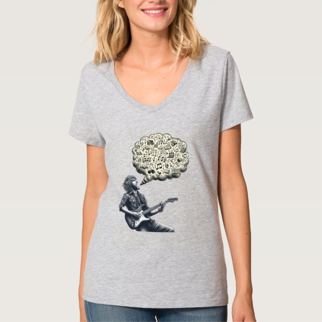 Camiseta Guitarra explosiva de Solfeggio (Anverso)