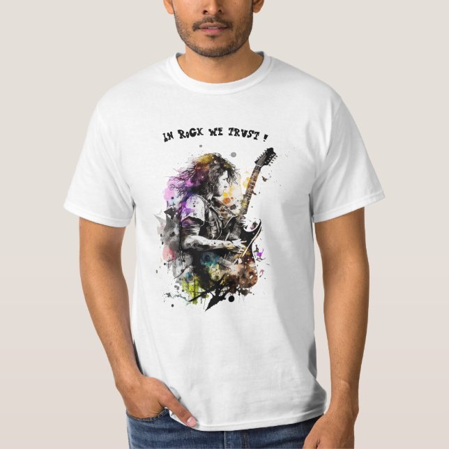 Camiseta Guitarra fan de musique rock (Anverso)