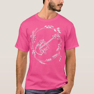 Camiseta Guitarra floral1