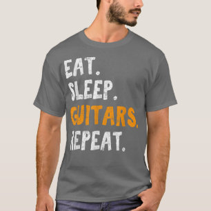 Camiseta Guitarra Funny Guitarra Jugador Guitarra Dormir