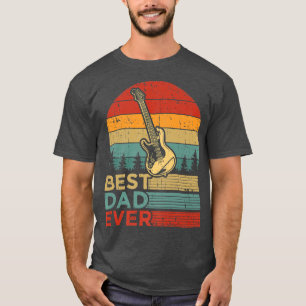 Camiseta Guitarra Funny Vintage Retro Mejor Guitarra Papá E