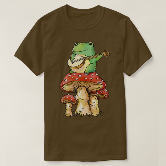 Camiseta Guitarra Goblincore Naturaleza Hongos Magníficos C (Diseño del anverso)