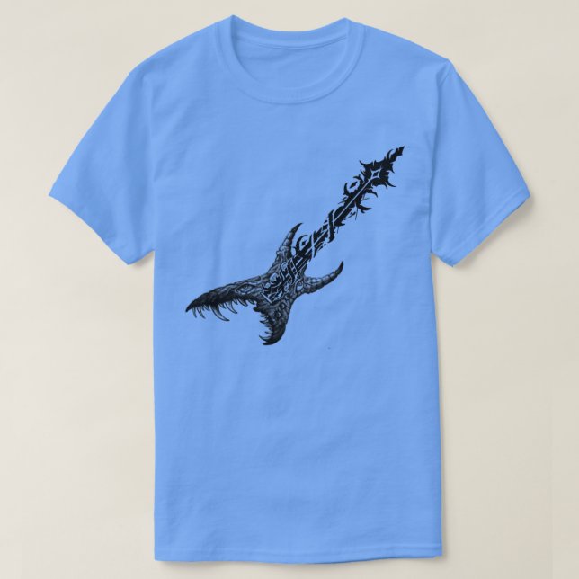 Camiseta Guitarra gótica (Diseño del anverso)