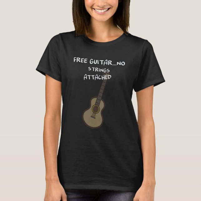 Camiseta Guitarra gratis sin letras adjuntas (Anverso)