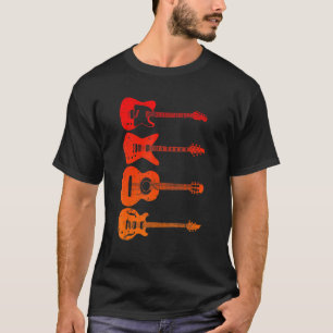 Camiseta Guitarra Guay Hombres Gui Acústica Vintage