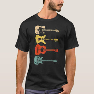 Camiseta Guitarra Guay Hombres Gui Acústica Vintage