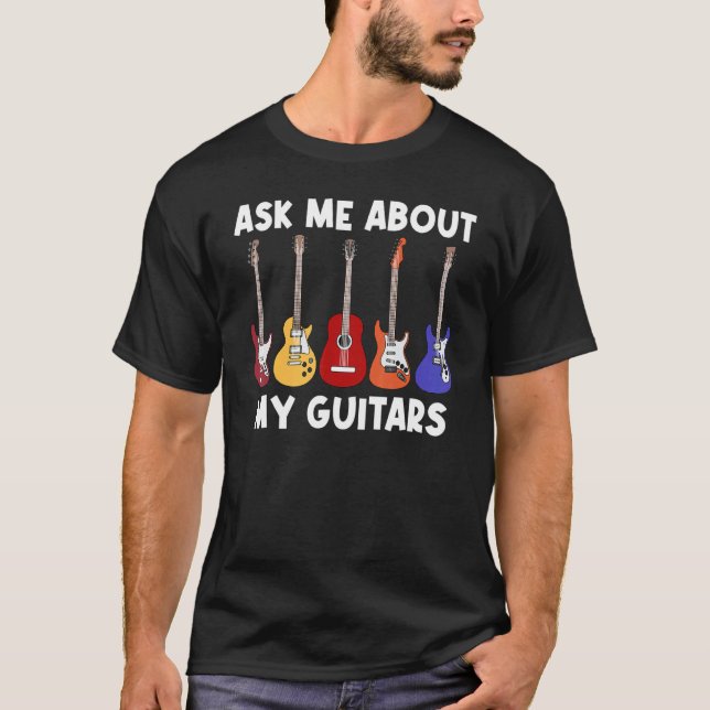 Camiseta Guitarra Guay Para Hombres Guitarra Jugadora Elect (Anverso)