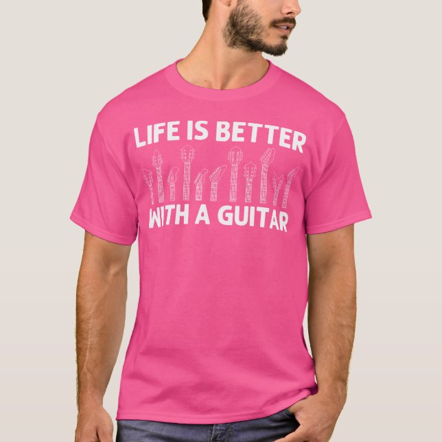 Camiseta Guitarra Guay Para Hombres Música De Guitarra Acús (Anverso)