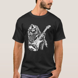 Camiseta Guitarra guitarista de perro - Madre de papá