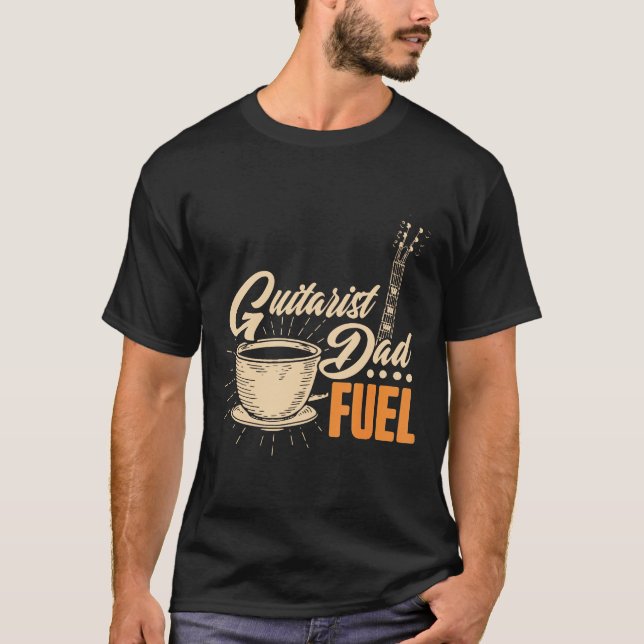 Camiseta Guitarra: Guitarista masculino papá café guitarris (Anverso)