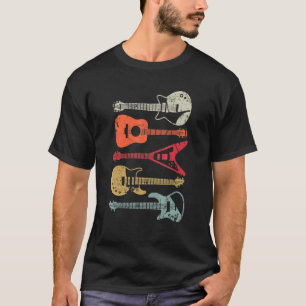 Camiseta Guitarra  Guitarra  Estilo Retro Para Guitarrista