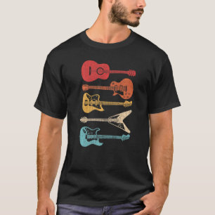 Camiseta Guitarra Guitarra Estilo Retro Para Guitarrista