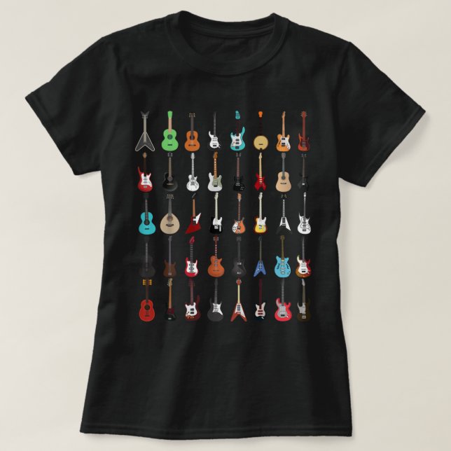 Camiseta Guitarra guitarra Instrumental musical (Diseño del anverso)