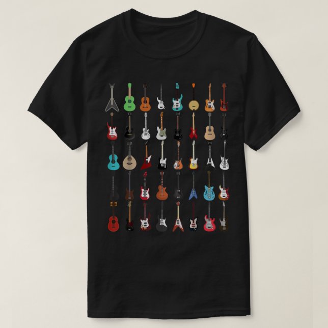 Camiseta Guitarra guitarra Instrumental musical (Diseño del anverso)