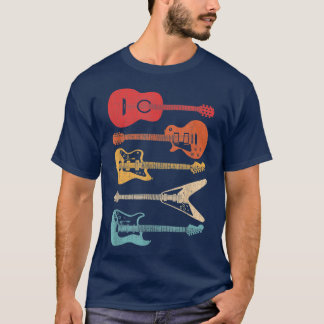 Camiseta Guitarra Guitarra Lover Estilo Retro Para Guitaria