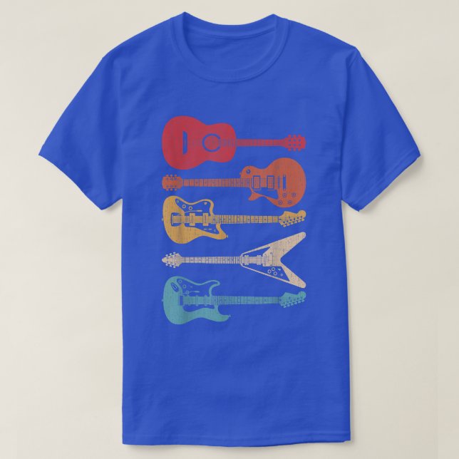 Camiseta Guitarra Guitarrista Lover Regalo Retro Para Guita (Diseño del anverso)