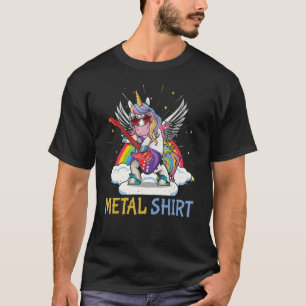 Camiseta Guitarra infantil Ala arcoiris Unicornio Rock Pesa
