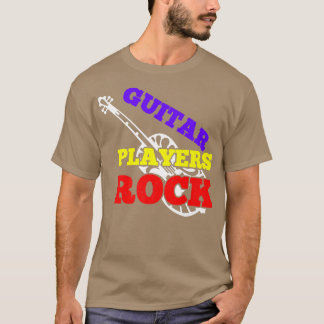 Camiseta Guitarra Jugadores De Rock Guitman Music Lover Ban