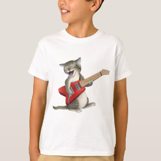 Camiseta Guitarra Jugando Gato