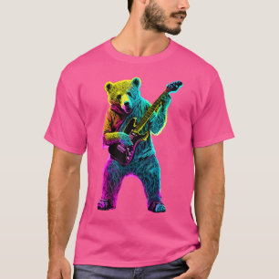 Camiseta Guitarra Jugando Oso