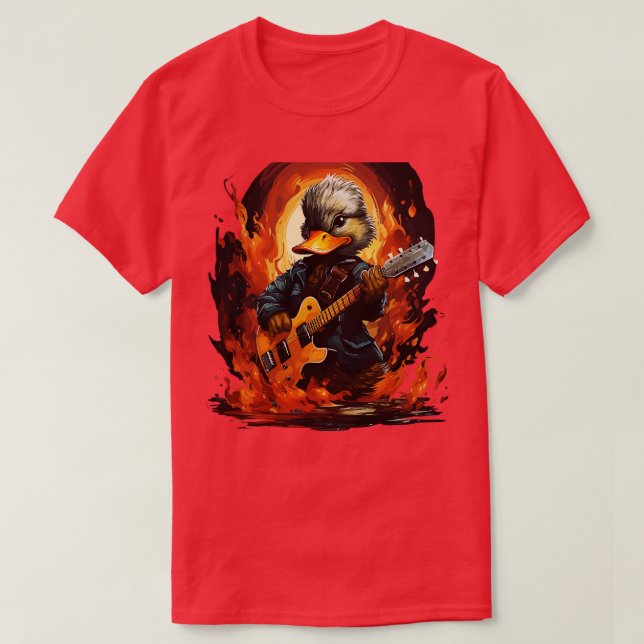 Camiseta Guitarra Jugando Pato (Diseño del anverso)