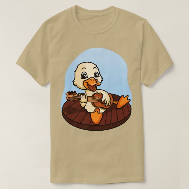 Camiseta Guitarra Jugando Pato (Diseño del anverso)