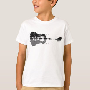 Camiseta Guitarra Lake Shadow Love Guitar Gift Music Avers