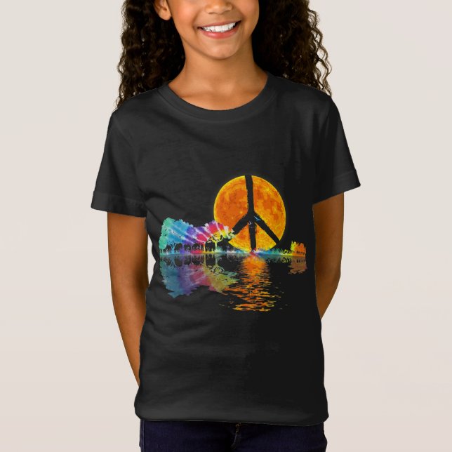 Camiseta Guitarra Lake Shadow Peace Guitar Hippie (Anverso)