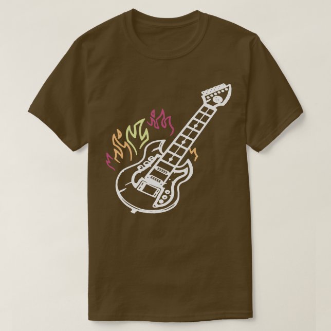 Camiseta guitarra lúdica (Diseño del anverso)