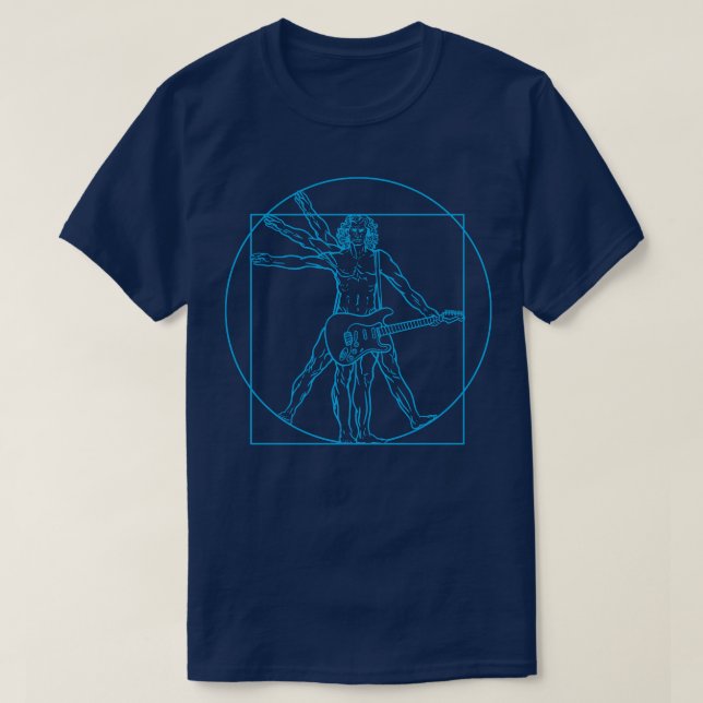 Camiseta Guitarra masculina (Diseño del anverso)