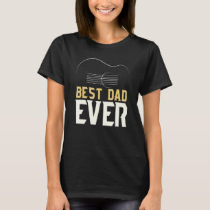 Camiseta Guitarra Mens Mejor Papá Profesores De Guitarra Pa