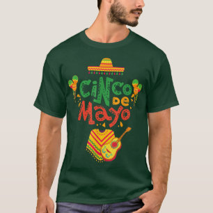 Camiseta Guitarra mexicana de Sombrero Cinco De Mayo