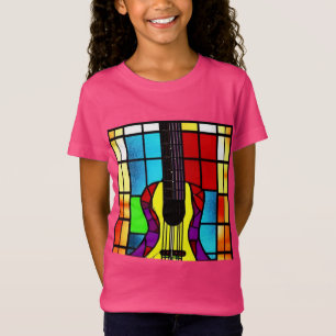 Camiseta Guitarra mosaica en vidrio manchado