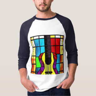Camiseta Guitarra mosaica en vidrio manchado
