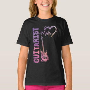 Camiseta Guitarra Music Aover Guitarist Heartbeat