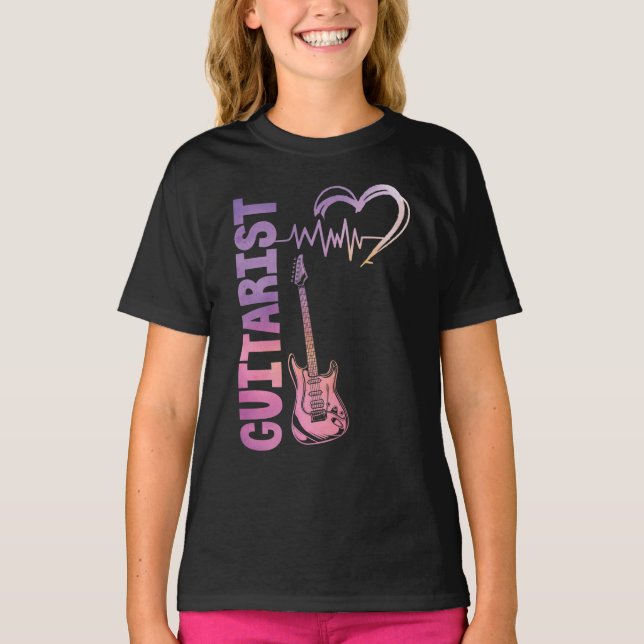 Camiseta Guitarra Music Aover Guitarist Heartbeat (Anverso)